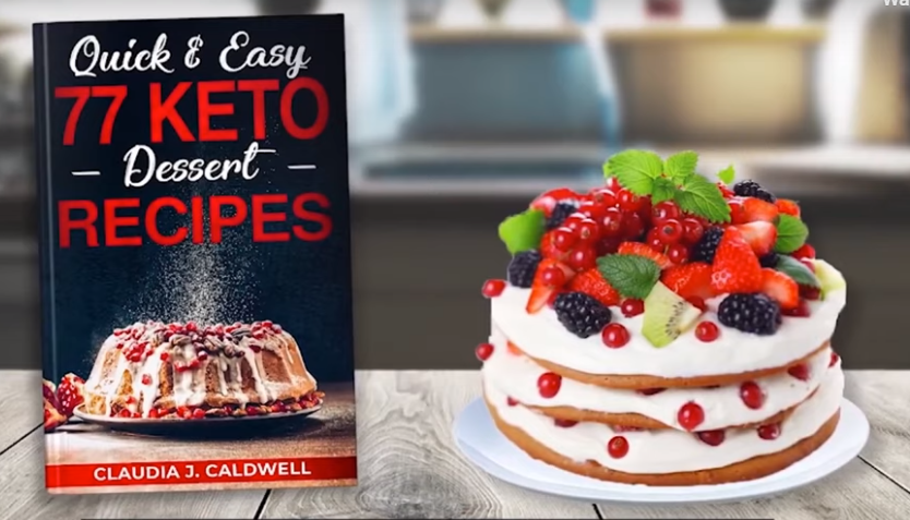 Your Ultimate Keto Meal Planner includes bonuses like the 77 Keto Dessert Recipe book. 